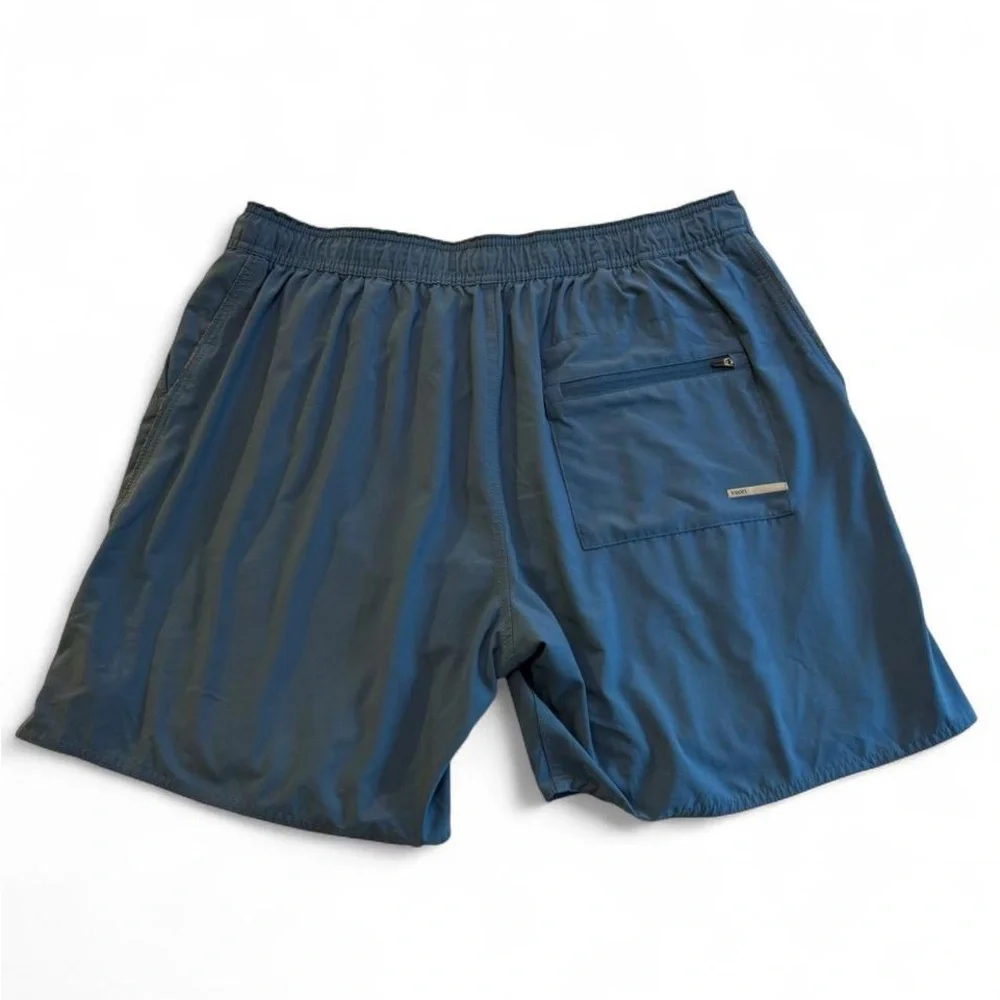 Vuori Trail Short 2.0 6” Inseam Blue / Heather Grey Mesh Trim XXL